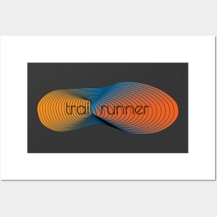 Trail Runner - Orange/Blue Posters and Art